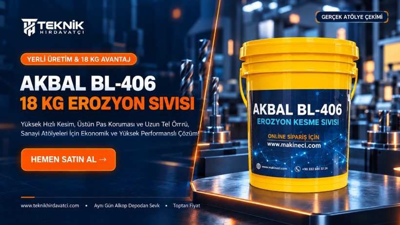 Akbal BL-406 18 KG Tel Erozyon Kesme Sıvısını Satın Al Akbal BL-406 18 KG Tel Erozyon Kesme Sıvısı - Yüksek Hızlı Pas Korumalı Konsantre Sıvı | Teknik Hırdavatçı