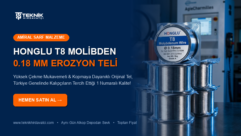 Honglu T8 0.18mm Molibden Sarmalı Tel Erozyon Teli - Teknik Hırdavatçı