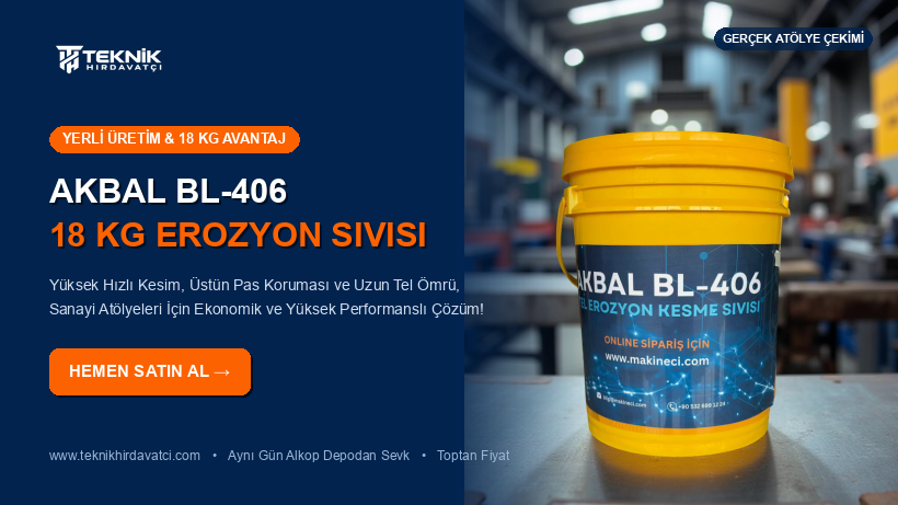 Akbal BL-406 Tel Erozyon Kesme Sıvısı 18 KG